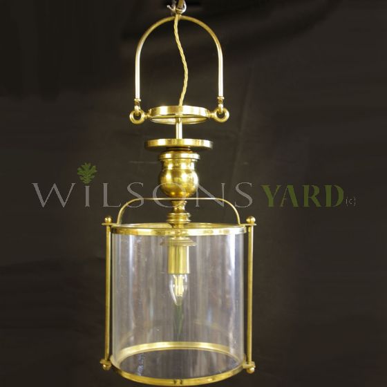 Vintage brass hall lantern 