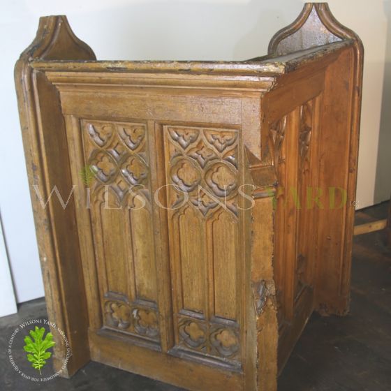 Antique Pitch Pine Church Pulpit