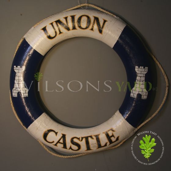 Antique lifebuoy wall display