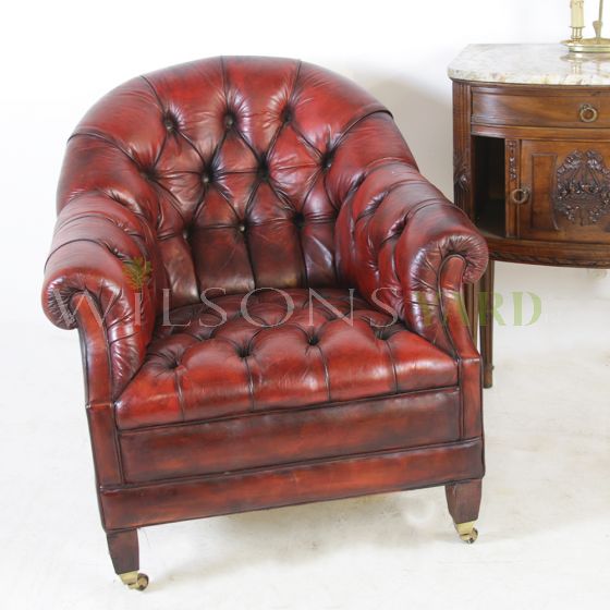 Vintage leather club chair 