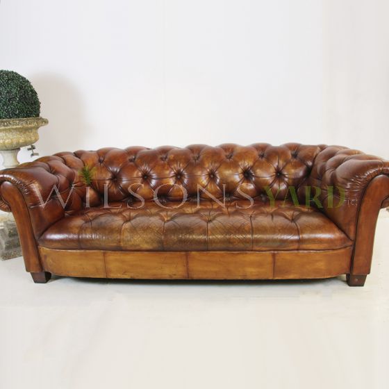 Vintage button back settee