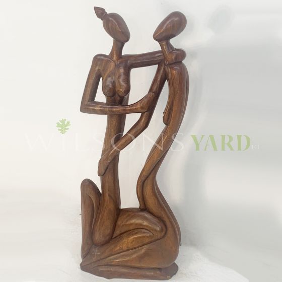 Abstract female wooden sculpture