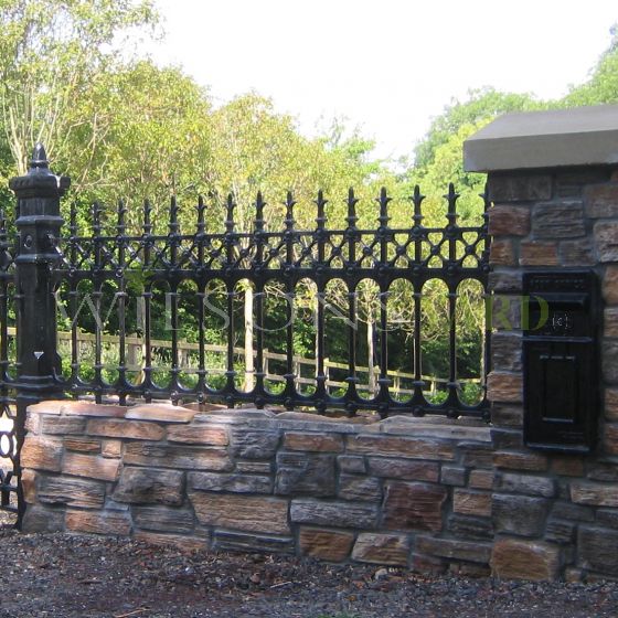 Stewart half height cast iron railing