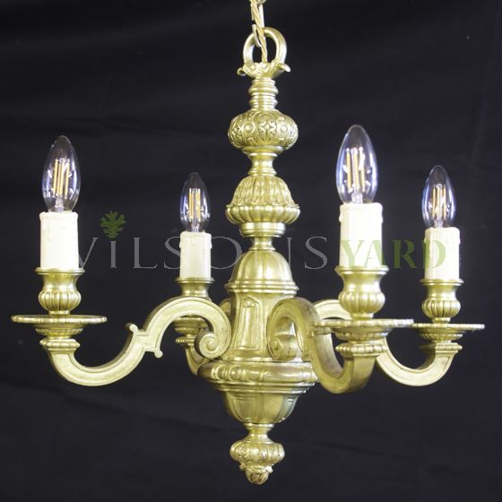 Vintage cast brass chandelier
