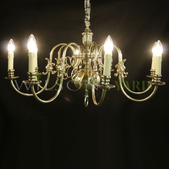 Vintage brass chandelier 