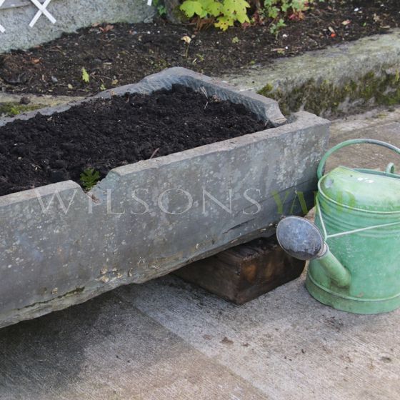 Antique Welsh Slate garden trough planter