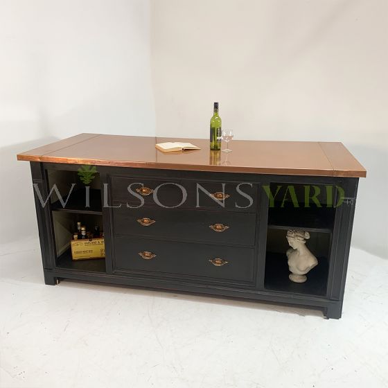 Restored Bespoke Copper topped Island