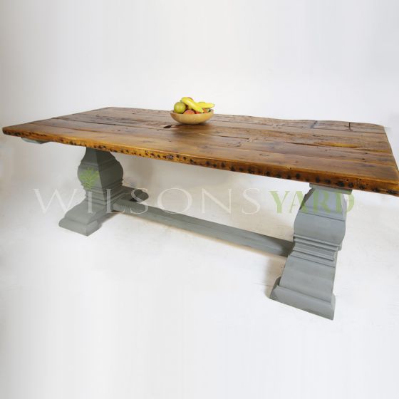 Vintage planked topped kitchen table 