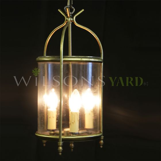 Vintage brass hall lantern 