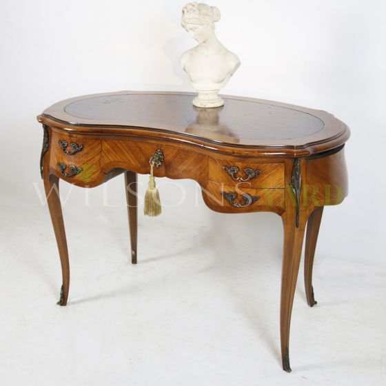 Antique Tulip wood writing desk 