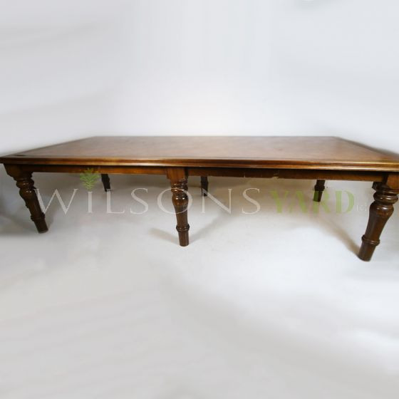 Vintage leather topped table 