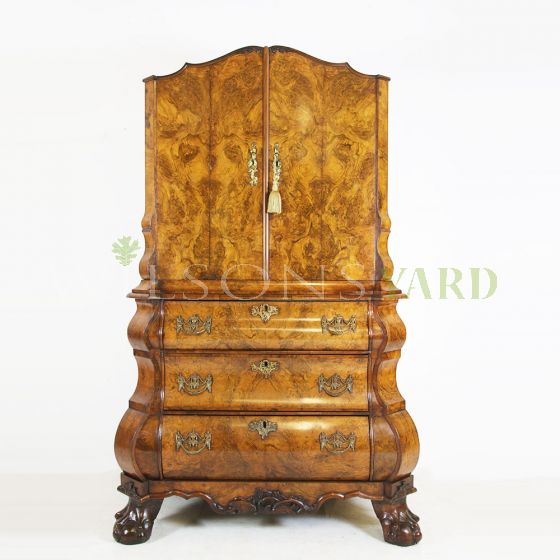 Antique walnut chest of drawers 