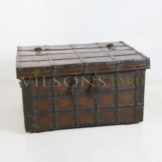 Antique wooden tea chest 