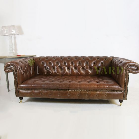 Vintage leather settee