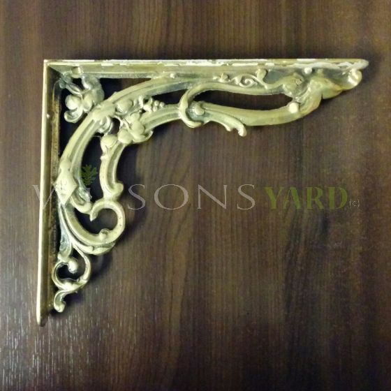 Pair of Brass Large Scroll Brackets