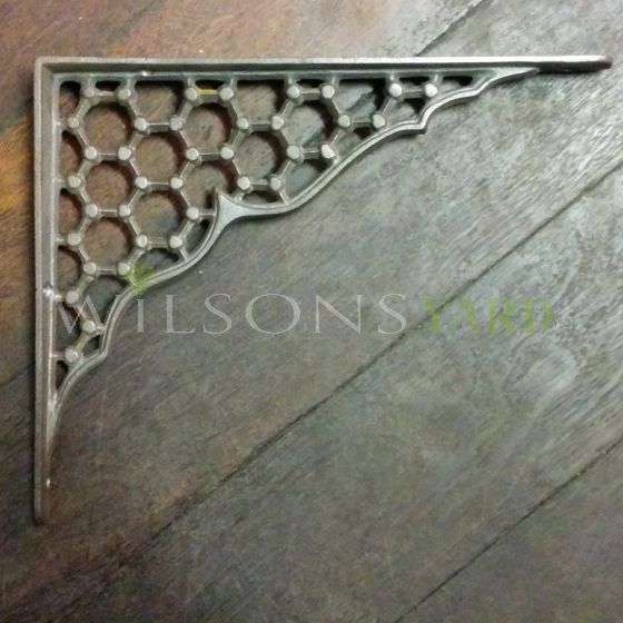 Pair of Cast Iron Honeycomb Brackets