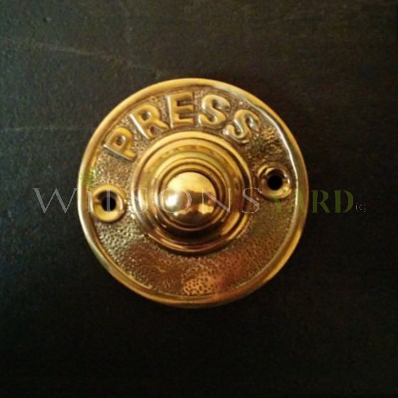 Small Brass Door Bell Push