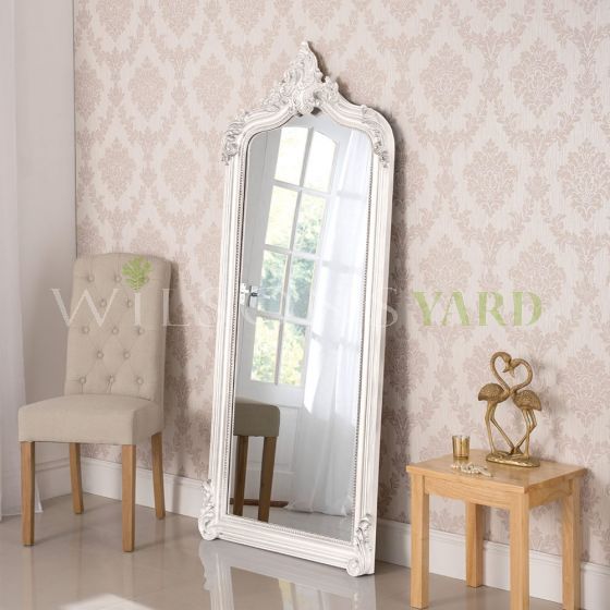 Beautiful white mirror with beveled glass 