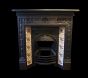 Restored cast iron tiled Victorian fireplace 