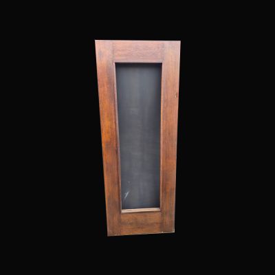 Single Pane Oak Sheeted Door – Waxed Dark Brown