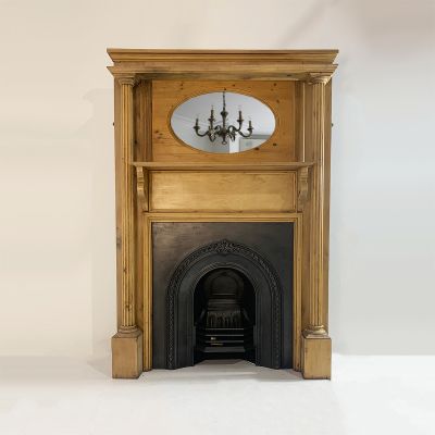 Antique over mantle fireplace 