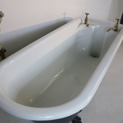 Original cast iron roll top bath with original taps SOLD REF INV NO: 116856