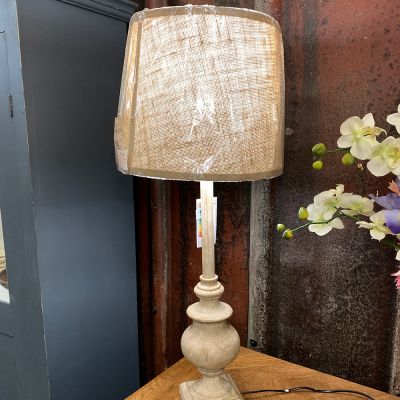 Period style wooden stick lamp 