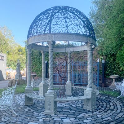 Large period style Victorian cast iron gazebo