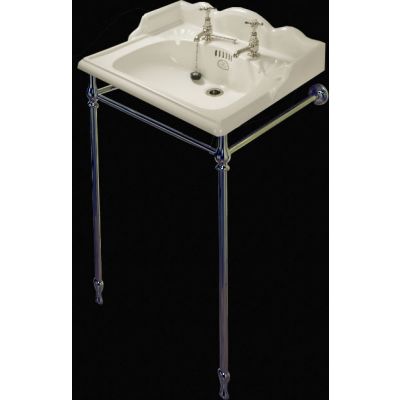 25 Inch Washbasin Stand Set - White China.