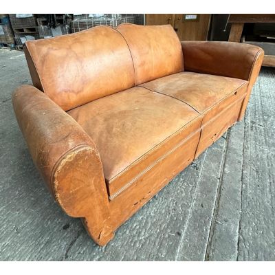 Leather French day bed