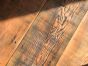 Original salvaged RAF Leachers ebonized Pine plank flooring 