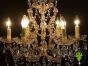 Pair of Italian Marie Therese Chandeliers with Glass Bobeche Drip Pans and Icicle Pins