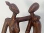 Abstract female wooden sculpture