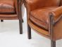 Vintage leather tub chairs 