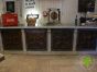 Zinc Topped Counter with 4 Decorative Tin Panels