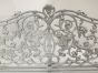Vintage style cast iron garden bench 