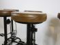 Leather topped bicycle stool