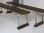 Vintage wooden benches 