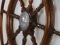 Antique wooden ships wheel