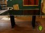 Granite Topped Table with H Iron Legs