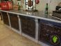 Zinc Topped Counter with 4 Decorative Tin Panels