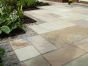 Natural sandstone patio paving 