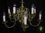 12 Candle 2 Tier Polished Brass Chandelier