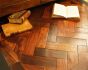 Reclaimed parquet wood block flooring 