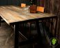 Industrial Style Table with Plank Top