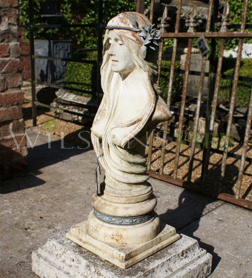 Stone statue bust 