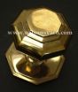 Brass Octagonal Centre Door Pull